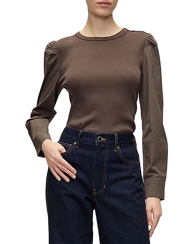 Veronica Beard Fersia Mixed Media Tee