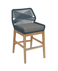 Modway Wellspring Outdoor Patio Teak and Rope Counter Stool