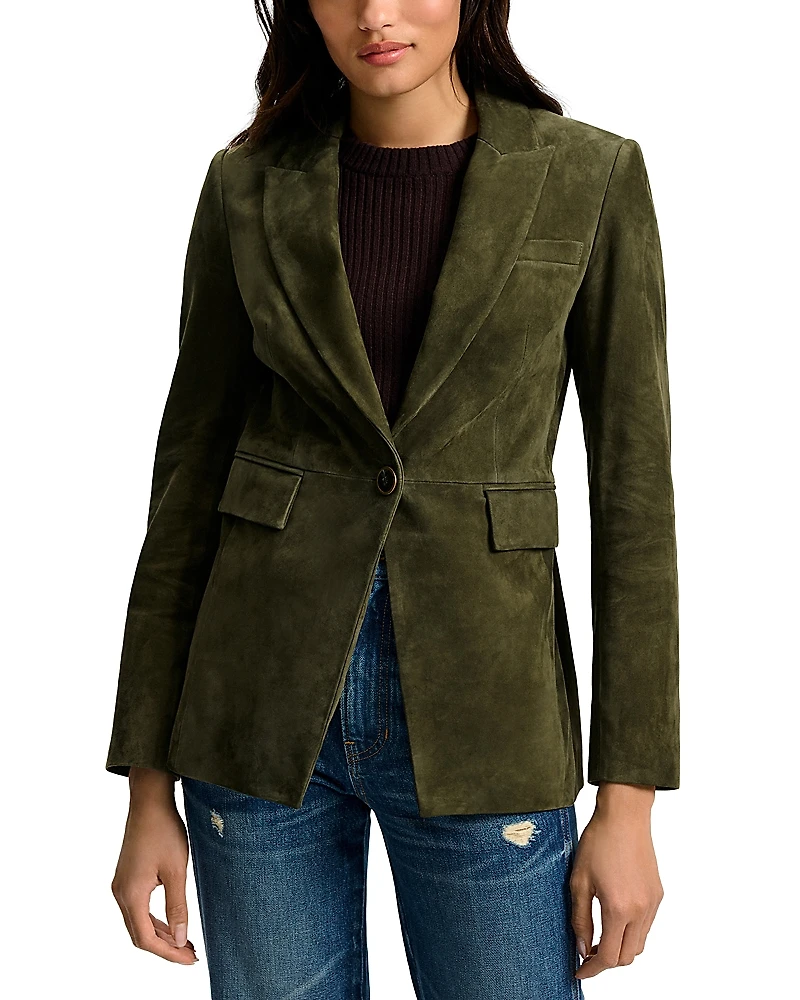 Veronica Beard Duane Leather Dickey Jacket