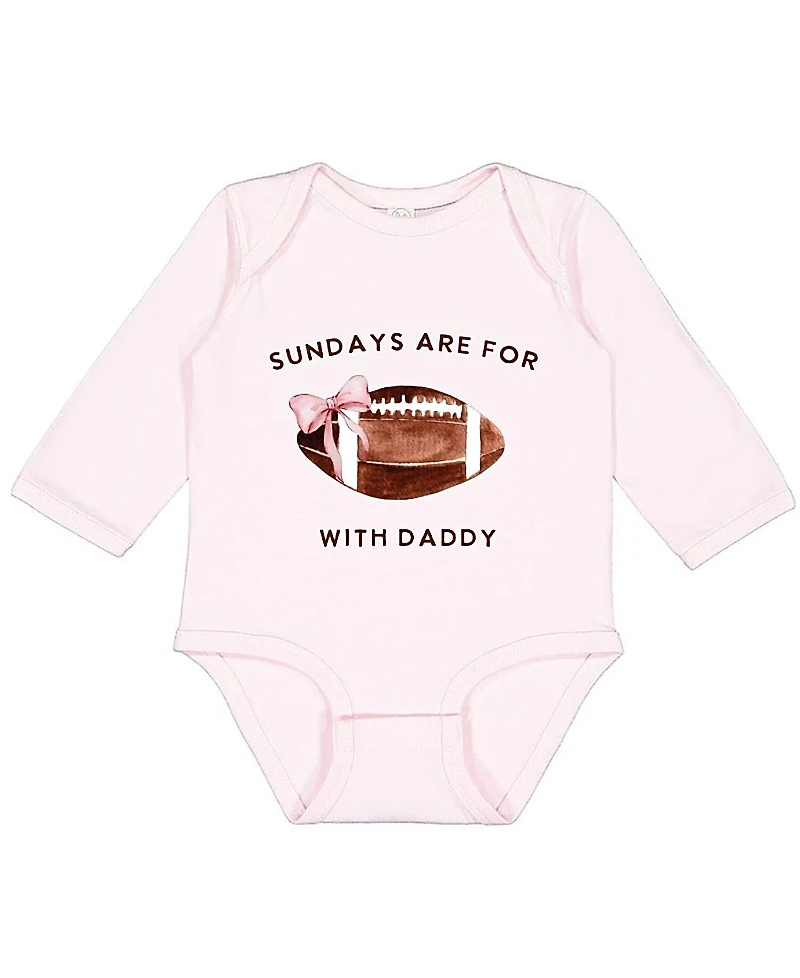 Sweet Wink Girls' Football with Daddy Long Sleeve Bodysuit - Baby