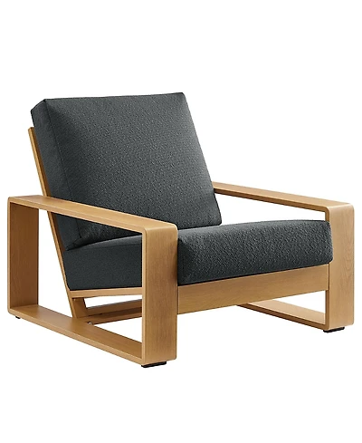 Modway Lirienne Outdoor Patio Aluminum Faux Wood Armchair