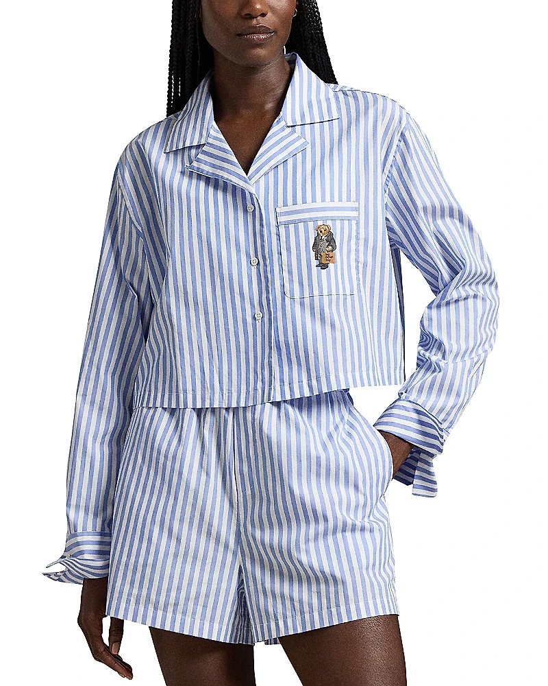 Polo Ralph Lauren Cropped Shirt & Boxer Pajama Set - Exclusive