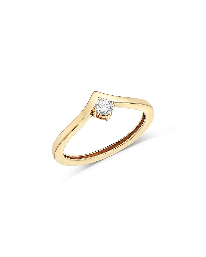 Moon & Meadow 14K Yellow Gold Diamond Chevron Ring
