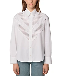 TRESSE Cotton Shirt with Lace Ribbon