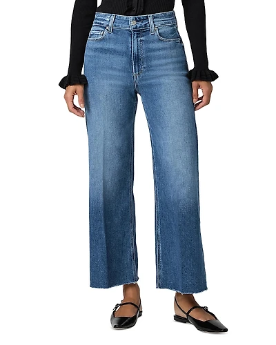 Paige Anessa Petite High Rise Raw Hem Jeans