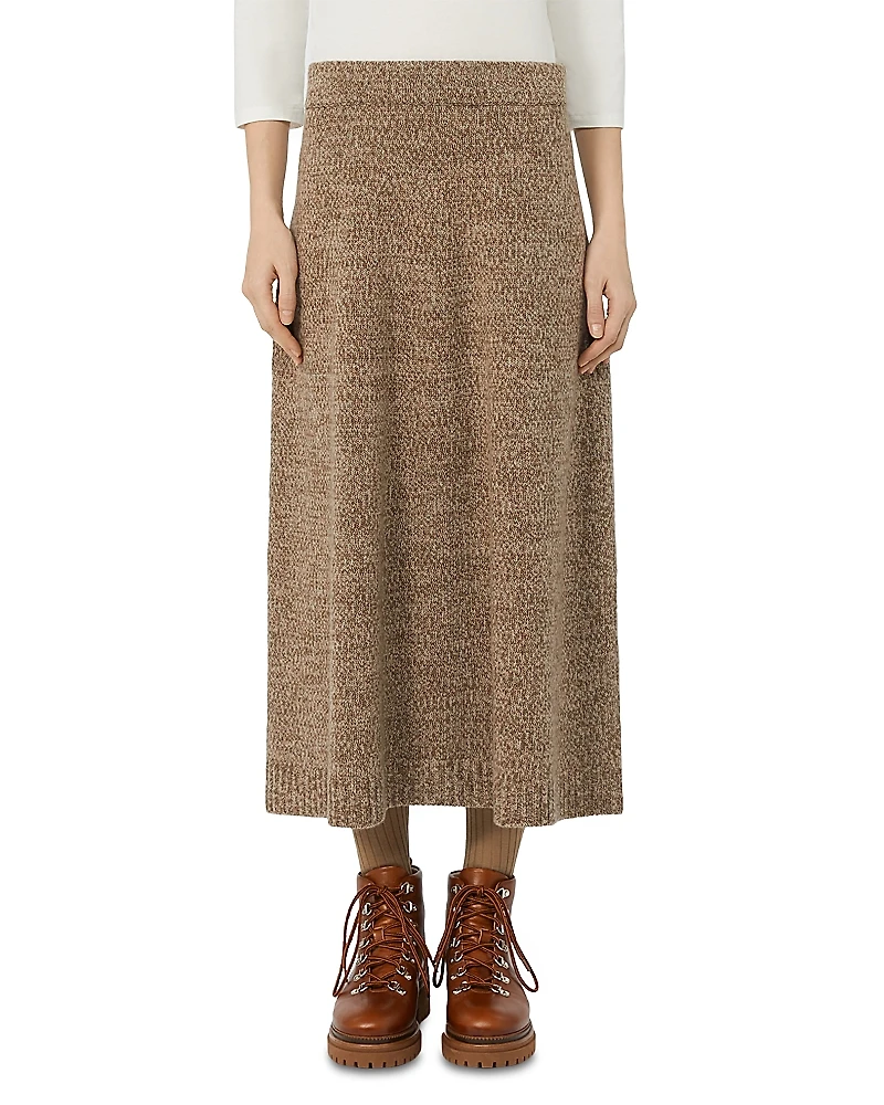 Weekend Max Mara 2 Barnaba Wool Knit Midi Skirt