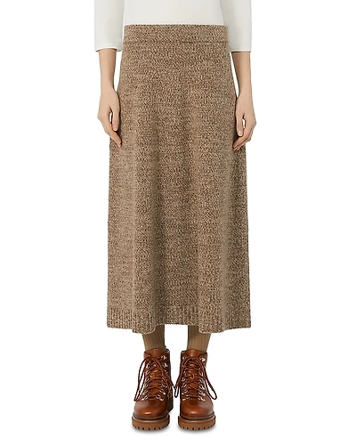 Weekend Max Mara 2 Barnaba Wool Knit Midi Skirt