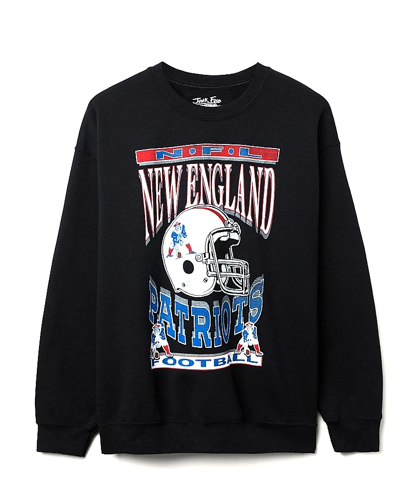 Junk Food Clothing Unisex Nfl New England Patriots Helmet Flea Market Crew Fleece