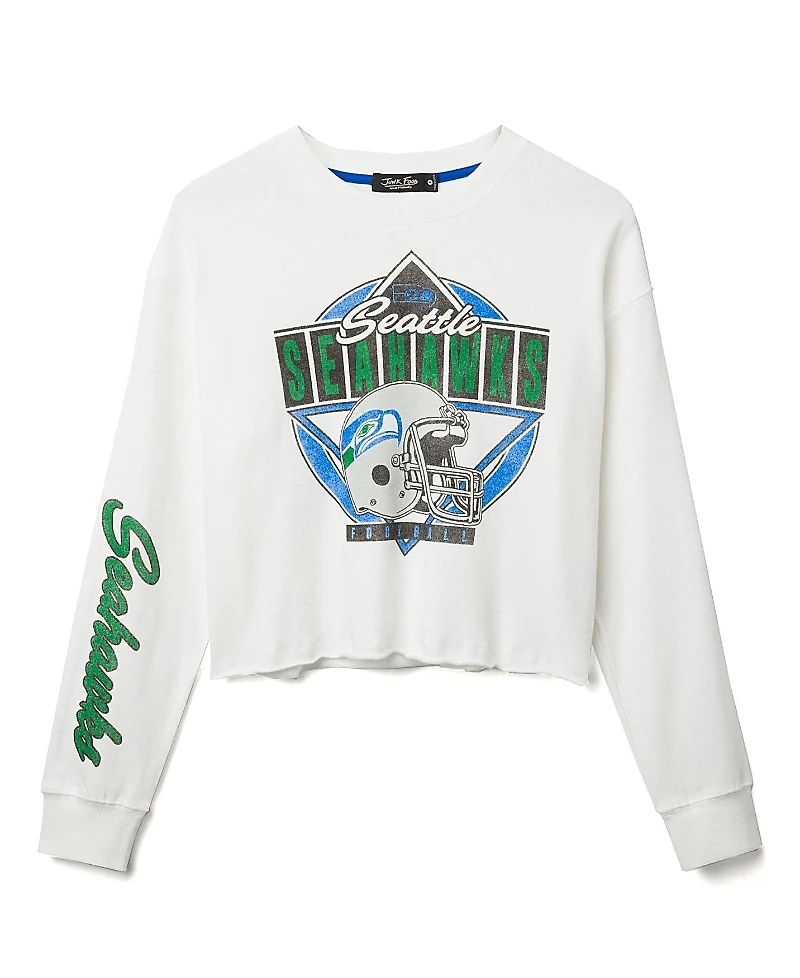 Junk Food Clothing Women's Nfl Seattle Seahawks Helmet Crop Fleece