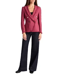 Santorelli Alaia Double-Breasted Tweed Jacket