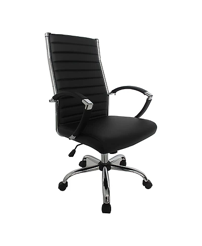 Furniture of America Tioga -inch Faux Leather Height Adjustable Swivel Office Chair