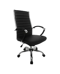 Furniture of America Tioga -inch Faux Leather Height Adjustable Swivel Office Chair