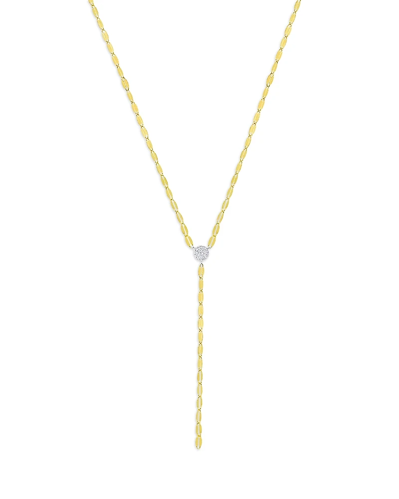 Meira T 14k White & Yellow Gold Diamond Disc Lariat Necklace, 16-18