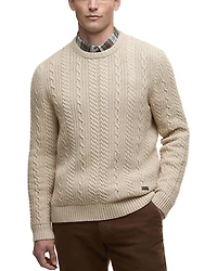 Barbour Lowfen Relaxed Fit Cable Crewneck Sweater