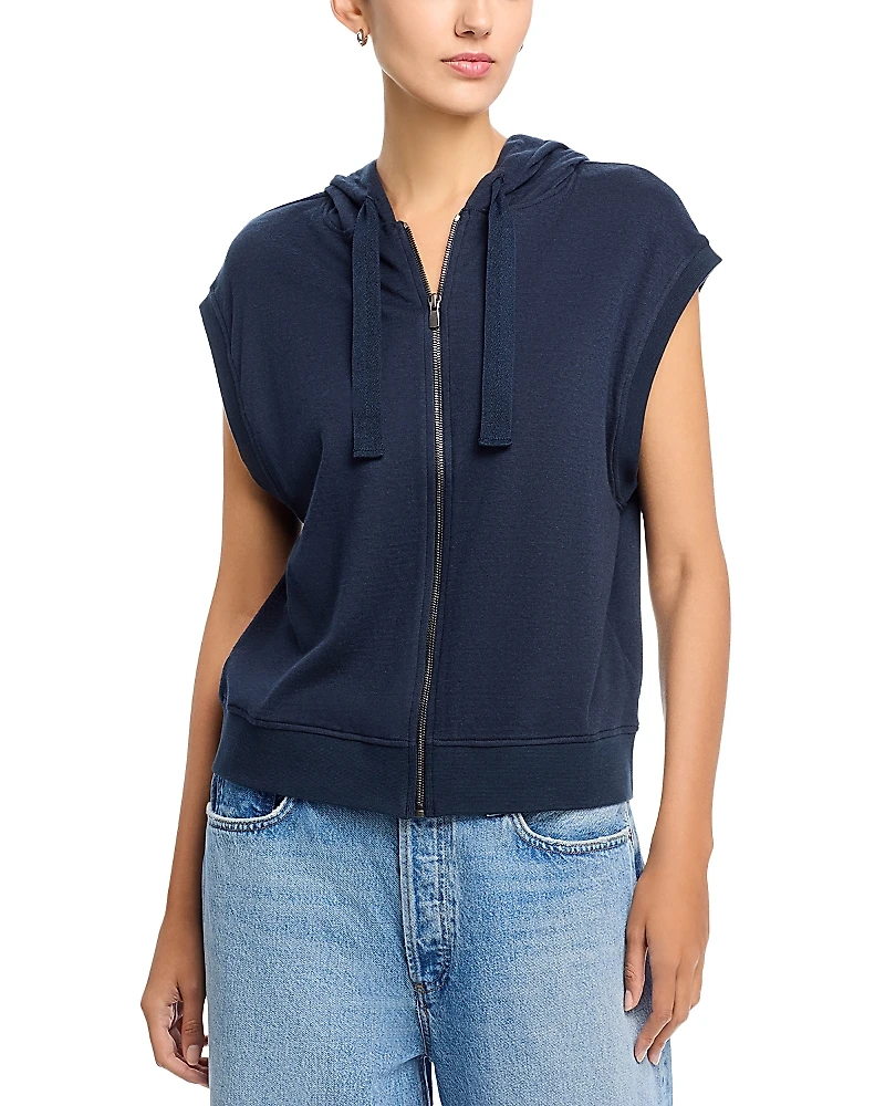 Majestic Filatures Full Zip Sleeveless Hoodie