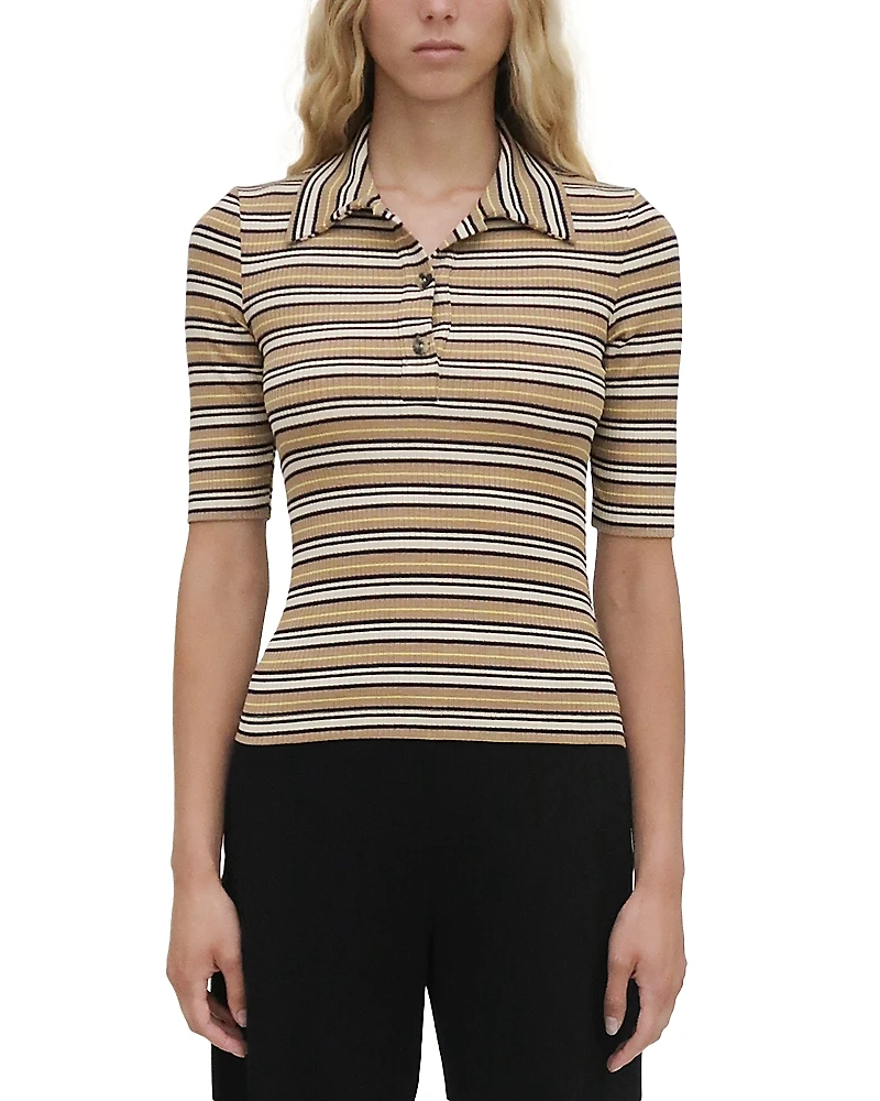 Rosetta Getty Striped Polo Shirt