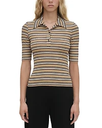 Rosetta Getty Striped Polo Shirt