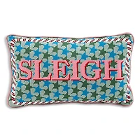 Furbish Studio Sleigh Needlepoint Pillow