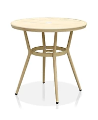 Furniture of America Meri Aluminum Patio Round Dining Table