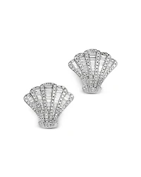 Bloomingdale's Fine Collection Baguette & Round Diamond Fan Stud Earrings