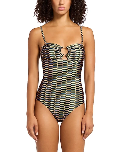 Jets Bandeau One Piece Swimsuit