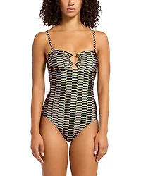 Jets Bandeau One Piece Swimsuit
