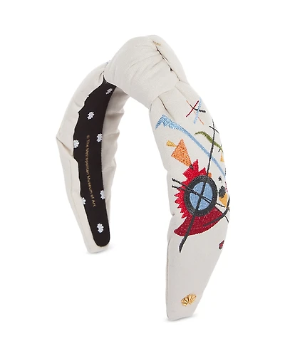 Lele Sadoughi x The Met Kandinsky Violett Knotted Embroidered Headband