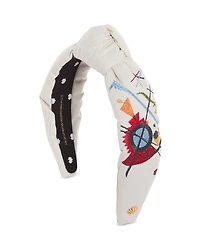 Lele Sadoughi x The Met Kandinsky Violett Knotted Embroidered Headband
