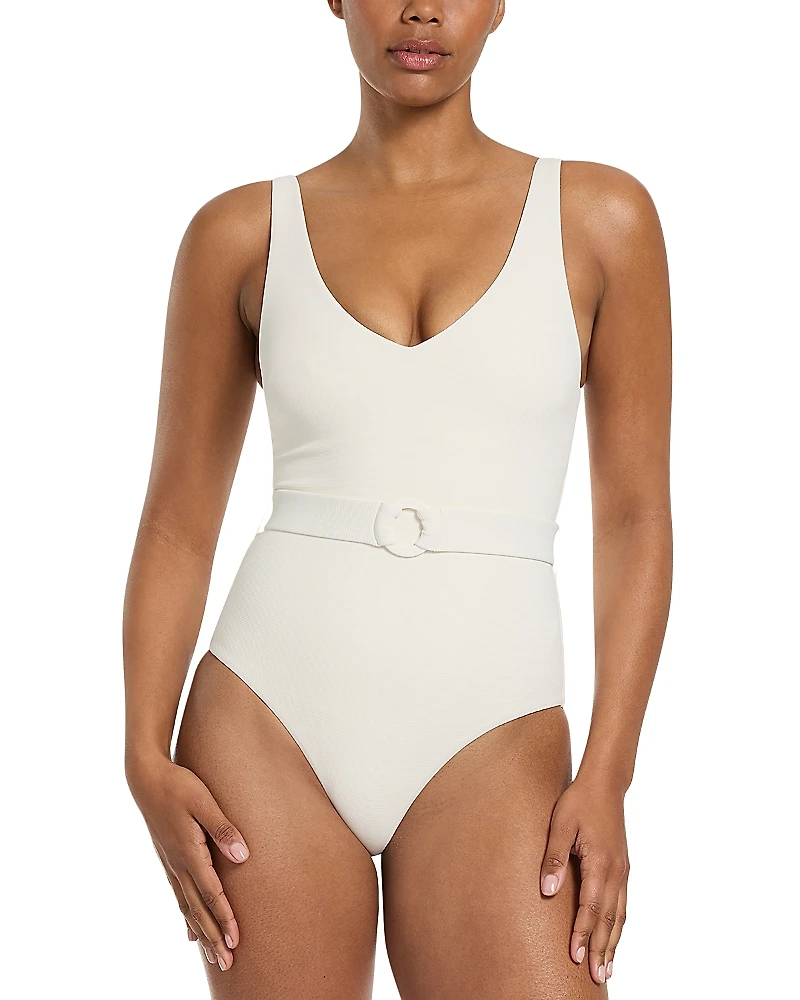 Jets Belted One Piece Swimsuit