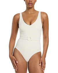 Jets Belted One Piece Swimsuit