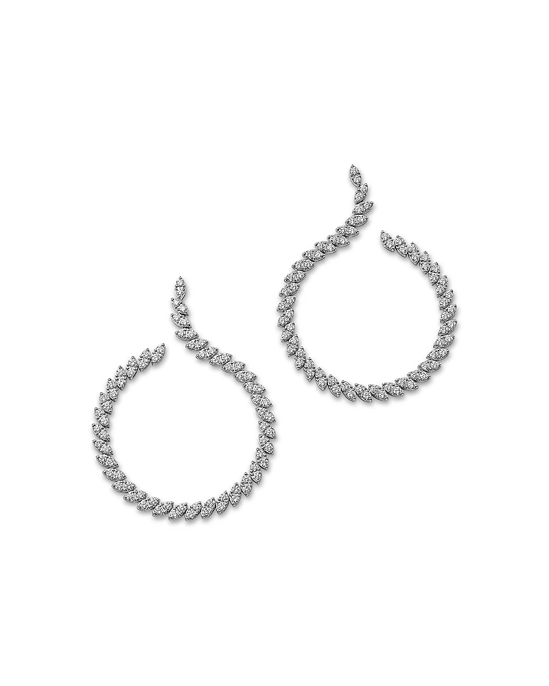 Roberto Coin Diamond Swirl Drop Earrings
