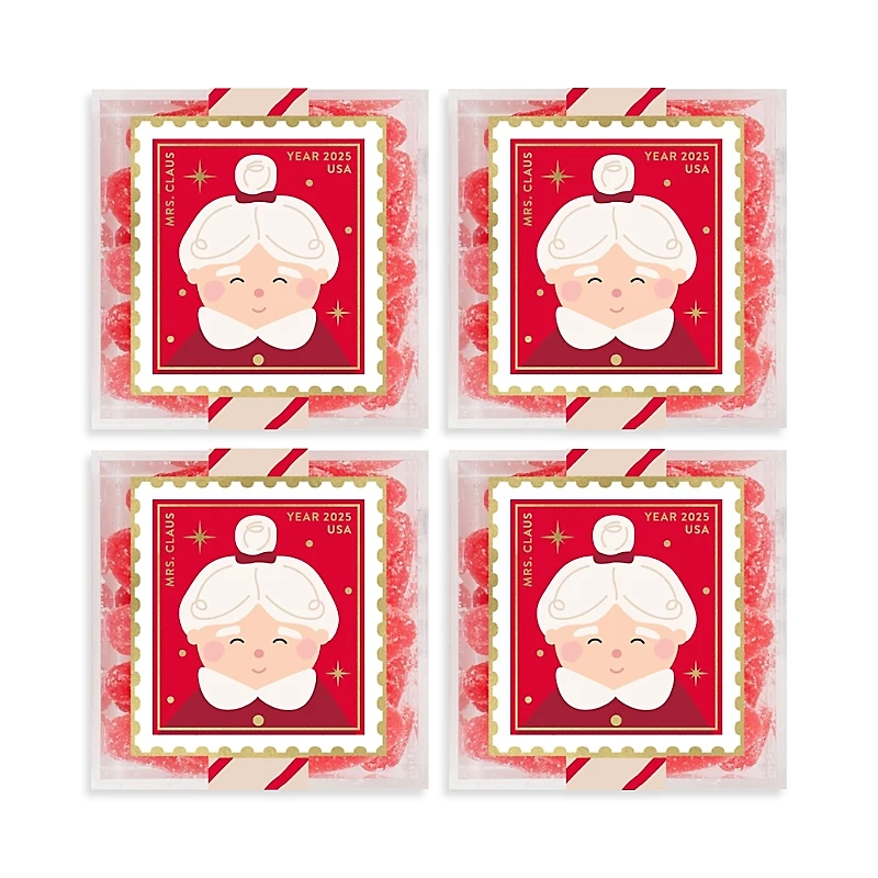 Sugarfina Mrs Claus Mistletoe Kisses Candy Cubes, Set of 4