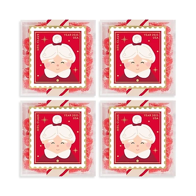 Sugarfina Mrs Claus Mistletoe Kisses Candy Cubes, Set of 4
