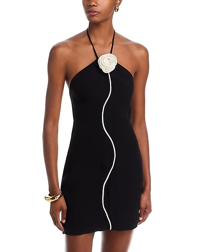 Farm Rio Flower Trim Neck Mini Dress