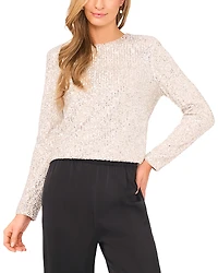 CeCe Long Sleeve Crewneck Top