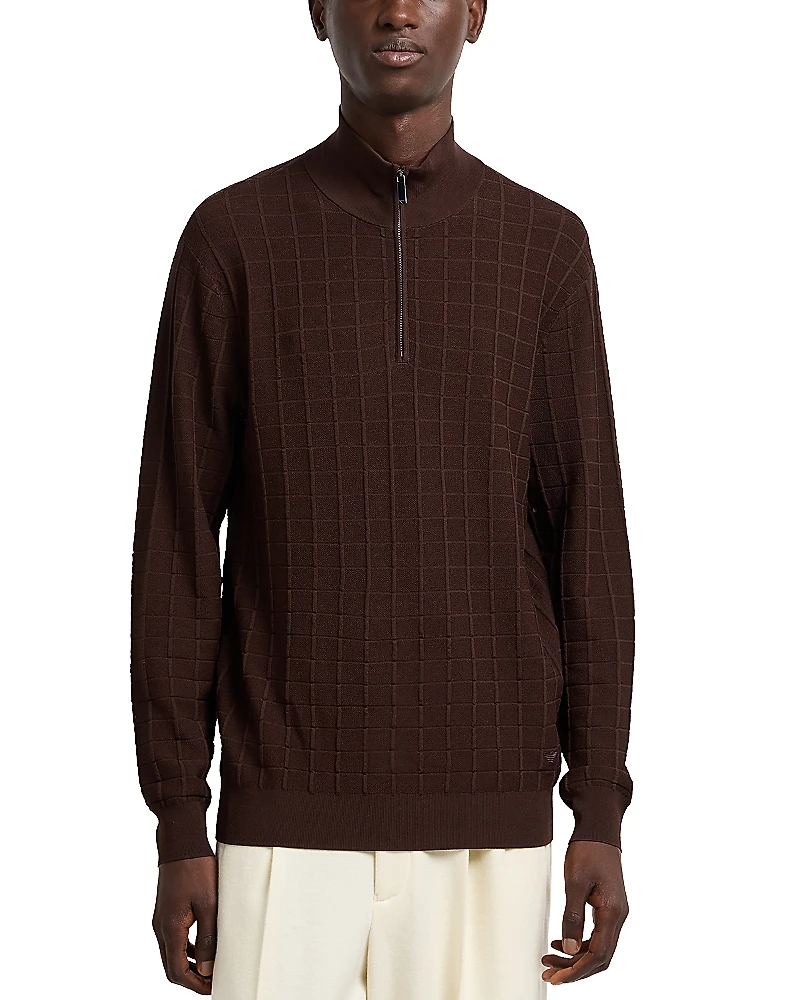 Emporio Armani Knit Quarter Zip Sweater