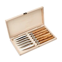 Capdeco Galaxie Olive Wood Steak Knives, Set of 6