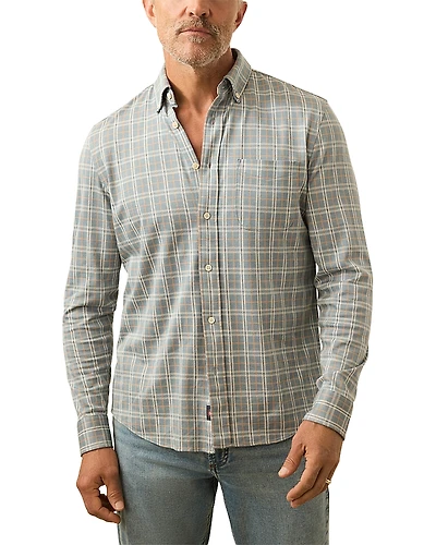 Faherty Coastline Knit Plaid Button Down Shirt