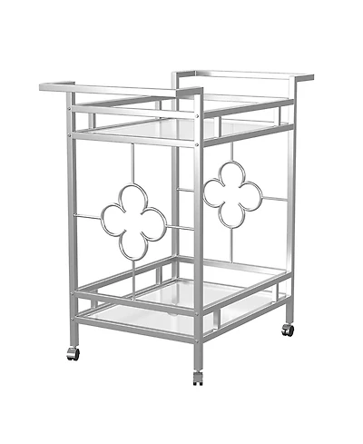 Furniture of America Wyve Steel Frame 2-Shelf Serving Cart