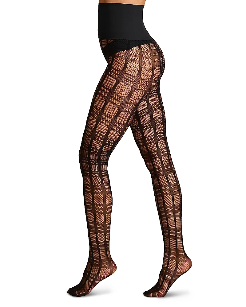 Commando Plaid Net Tights