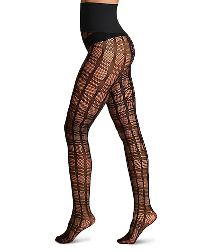Commando Plaid Net Tights