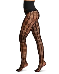 Commando Plaid Net Tights