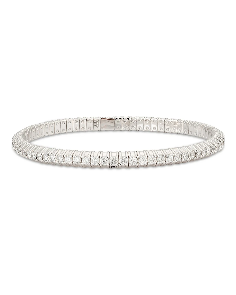 Zydo 18K White Gold Stretch Diamond Bracelet