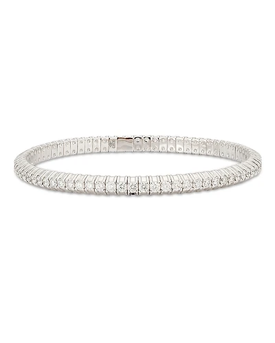 Zydo 18K White Gold Stretch Diamond Bracelet