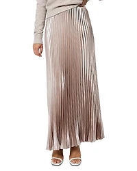 French Connection Marielle Satin Pleated Maxi Skirt