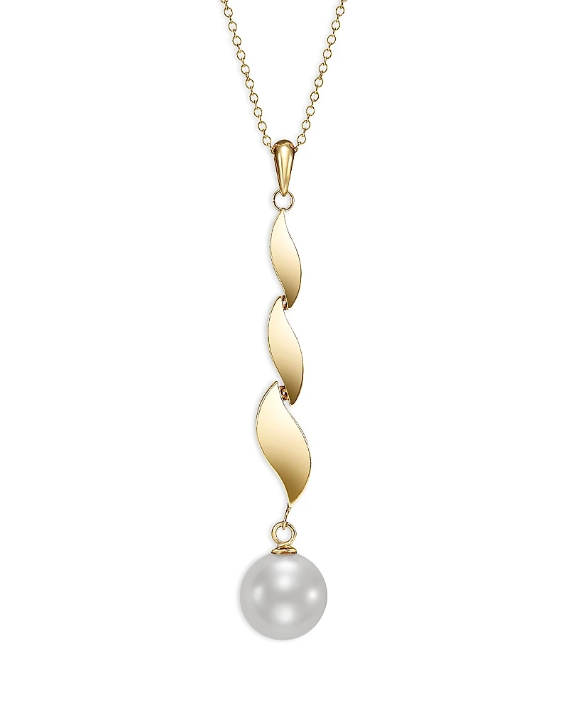 Bloomingdale's Fine Collection Cultured Freshwater Pearl Link Pendant Necklace