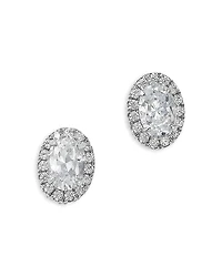 Bloomingdale's Fine Collection Oval Diamond Halo Stud Earrings