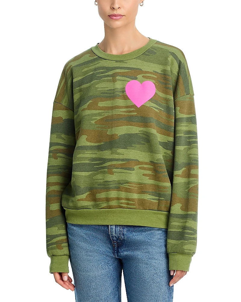 Aviator Nation Heart Crewneck Sweatshirt