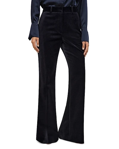 Reiss Petites Verda Velvet Flare Trousers