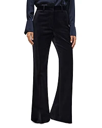 Reiss Petites Verda Velvet Flare Trousers